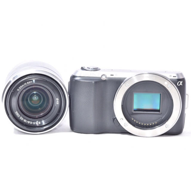 ☆スマホに写真を送れる☆ソニー NEX-C3 ブラック 手振補正レンズキット-