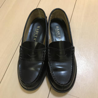 ハルタ(HARUTA)のハルタ ローファー 黒 天然皮革 24㎝(ローファー/革靴)