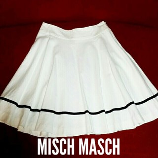 ミッシュマッシュ(MISCH MASCH)のMISCH MASCH スカート 白 紺ライン(ひざ丈スカート)