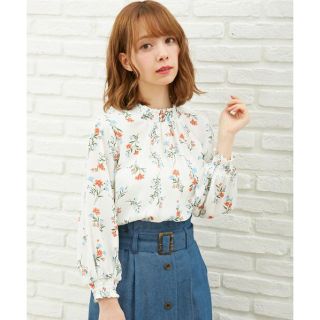 イング(INGNI)の 花柄 ハイネック 7分袖 トップス -2018SS-(シャツ/ブラウス(長袖/七分))