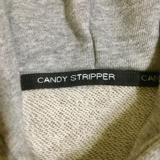 Candy Stripper(キャンディーストリッパー)の【Candy Stripper】 パーカー スウェットワンピ グレー レディースのトップス(トレーナー/スウェット)の商品写真