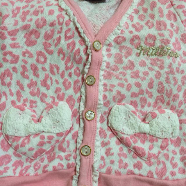 Milkiss♡ヒョウ柄カーデ♡80 キッズ/ベビー/マタニティのキッズ服女の子用(90cm~)(その他)の商品写真