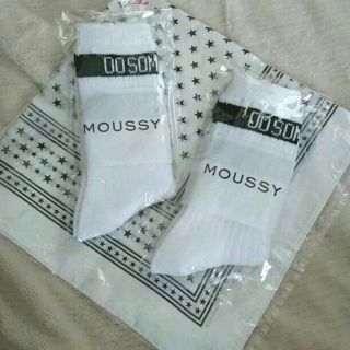 マウジー(moussy)の最終値下げmoussy靴下、スカーフ3点セット、レディースまとめ売り(ソックス)