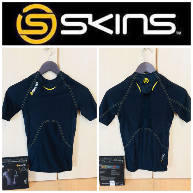 SKINS(スキンズ)の【美品☆最高峰モデル】SKINS A400 メンズ ショートスリーブトップ XS メンズのトップス(Tシャツ/カットソー(半袖/袖なし))の商品写真