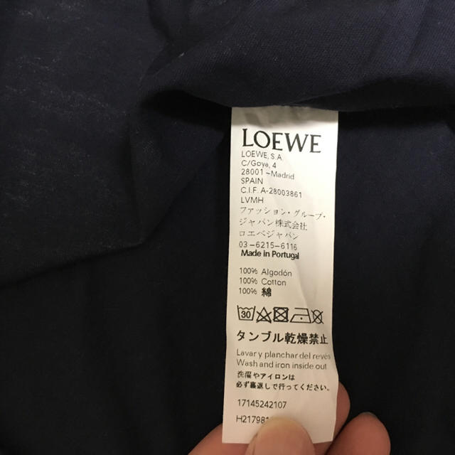 LOEWE(ロエベ)のLoewe ロエベ Tシャツ Ｍサイズ タグ付き ネイビー still life メンズのトップス(Tシャツ/カットソー(半袖/袖なし))の商品写真