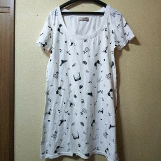 ピーチジョン(PEACH JOHN)のピーチジョンused★キュートな柄のＴシャツワンピ(ミニワンピース)