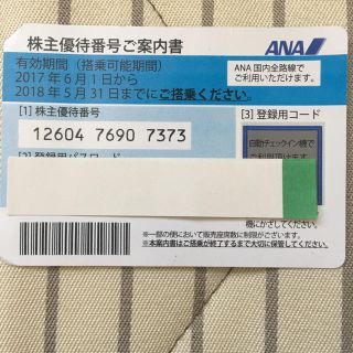 エーエヌエー(ゼンニッポンクウユ)(ANA(全日本空輸))のANA 株主優待券(航空券)