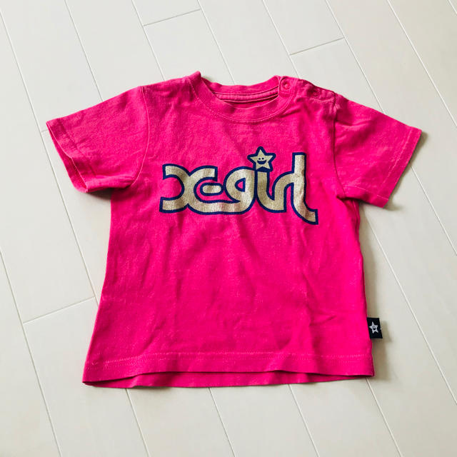 X-girl(エックスガール)のx-girl▶︎Ｔシャツ▶︎size 2T(90)▶︎格安 キッズ/ベビー/マタニティのキッズ服女の子用(90cm~)(Tシャツ/カットソー)の商品写真