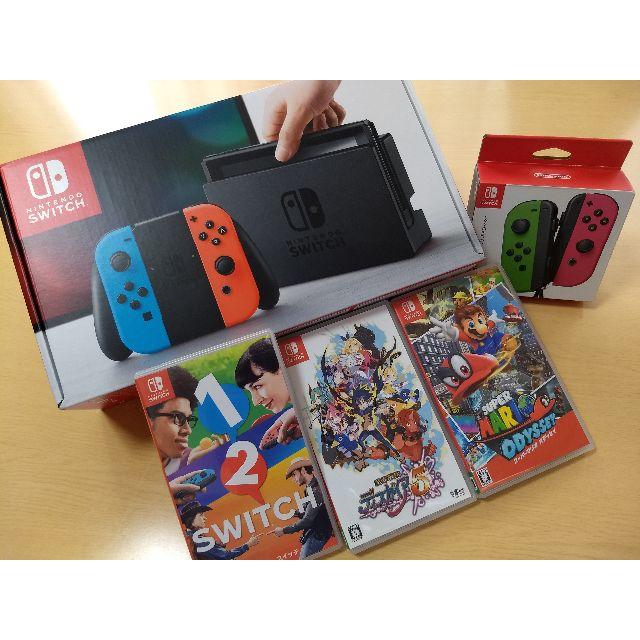 【美品】Nintendo Switch本体+ソフト３本+Joy-Conセット☆彡