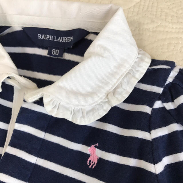 Ralph Lauren(ラルフローレン)の【未使用品！】ラフルローレン80ボーダーチュニック長袖ワンピ&白レギンス キッズ/ベビー/マタニティのベビー服(~85cm)(その他)の商品写真