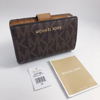 マイケルコース(Michael Kors)の新品！MICHAEL KORS　MK柄　折り財布　ブラウン/MK21(財布)