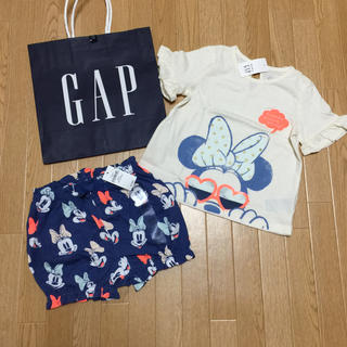 ベビーギャップ(babyGAP)のベビーギャップ ディズニー ミニー Ｔシャツ パンツ 90センチ(Tシャツ/カットソー)