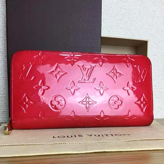 ルイヴィトン♪ ジッピーウォレット モノグラム 赤×ピンク系 長財布 正規品 | フリマアプリ ラクマ