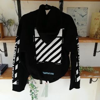 オフホワイト(OFF-WHITE)のオフホワイト　パーカー　ブラック(パーカー)