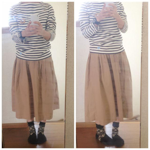 MUJI (無印良品)(ムジルシリョウヒン)の無印良品 MUJI ギャザースカート レディースのスカート(ロングスカート)の商品写真