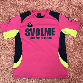SVOLME シャツ ピンク×ネイビー 150(ウェア)