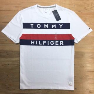 トミーヒルフィガー(TOMMY HILFIGER)の※訳アリ⑧・新品【メンズL】★トミー★トリコロール半袖Ｔシャツ/白ワッペン(Tシャツ/カットソー(半袖/袖なし))