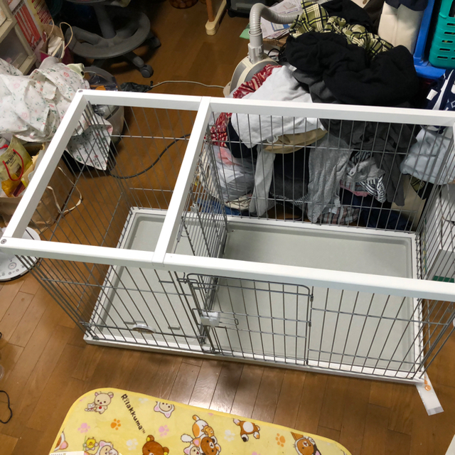 犬のゲージ パテオの2部屋有り仔犬からの飼育に向いています