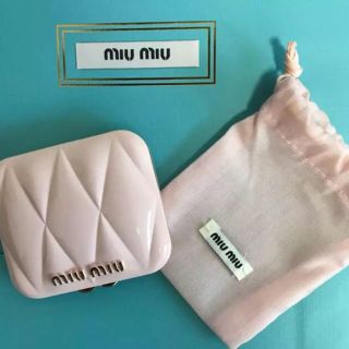 ミュウミュウ(miumiu)の【新品】miumiu ノベルティミラー ピンク(ミラー)