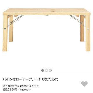 ムジルシリョウヒン(MUJI (無印良品))の無印良品パイン材折りたたみローテーブル(ローテーブル)