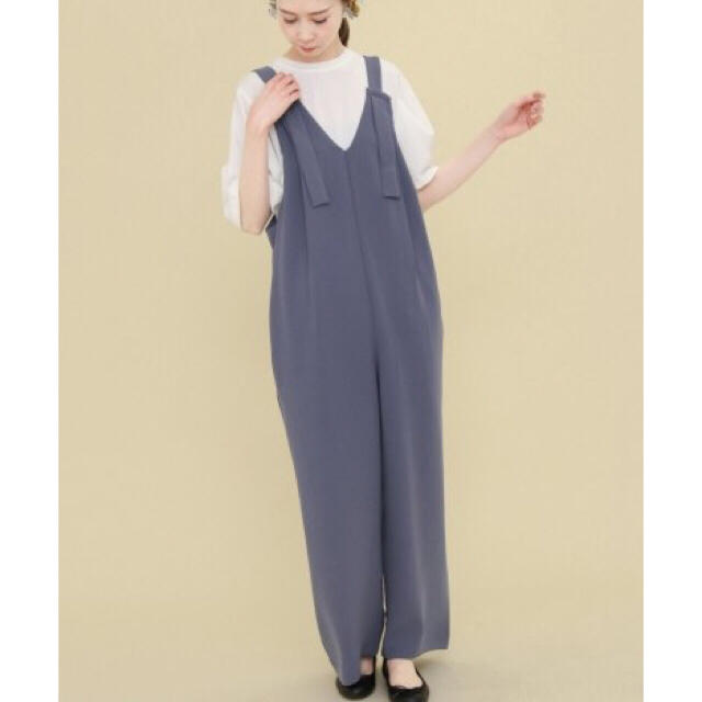 【4月21日までの出品】テープショルダーサロペット BLUEGRAY