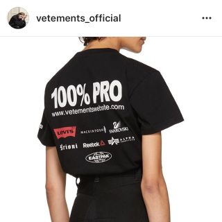 バレンシアガ(Balenciaga)の新品 VETEMENTS 100PRO T SHIRT S(Tシャツ/カットソー(半袖/袖なし))