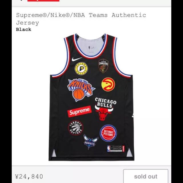 Blackサイズ◆未開封 Supreme Nike NBA Authentic Jersey S