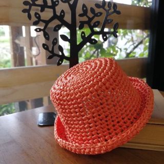 ブライス用夏の帽子　オレンジ(その他)
