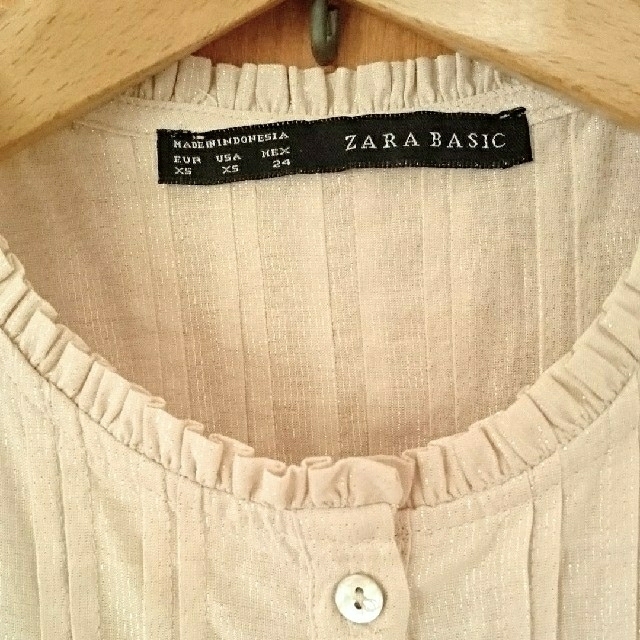 ZARA(ザラ)のZARA ノースリーブ シャツ XS レディースのトップス(シャツ/ブラウス(半袖/袖なし))の商品写真