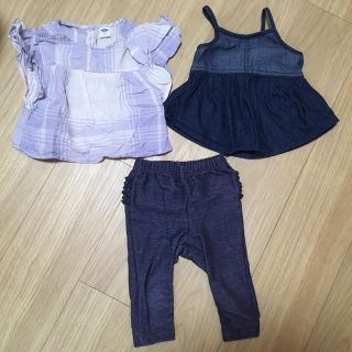 オールドネイビー(Old Navy)のOLDNAVY サイズ80〜90 3点セット 女の子向け(シャツ/カットソー)