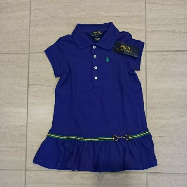 Ralph Lauren(ラルフローレン)の【新品】ラルフローレン 100 ワンピース 青紫 3T  キッズ/ベビー/マタニティのキッズ服女の子用(90cm~)(ワンピース)の商品写真