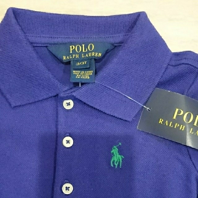 Ralph Lauren(ラルフローレン)の【新品】ラルフローレン 100 ワンピース 青紫 3T  キッズ/ベビー/マタニティのキッズ服女の子用(90cm~)(ワンピース)の商品写真