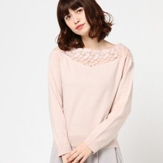 ウィルセレクション(WILLSELECTION)の美品♡ウィルセレクション ヨークレースプルオーバー(ニット/セーター)