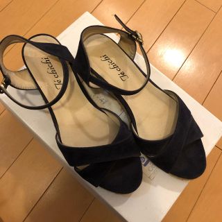 テチチ(Techichi)のtechichi＊ウェッジソールサンダル＊ネイビー＊23cm(サンダル)