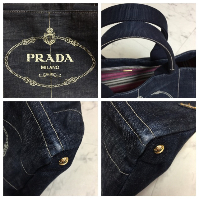 PRADA□カナパ L□デニム