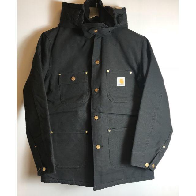 carhartt(カーハート)のフード付 カーハート ブラックダック チョアコート 黒 36 メンズのジャケット/アウター(カバーオール)の商品写真