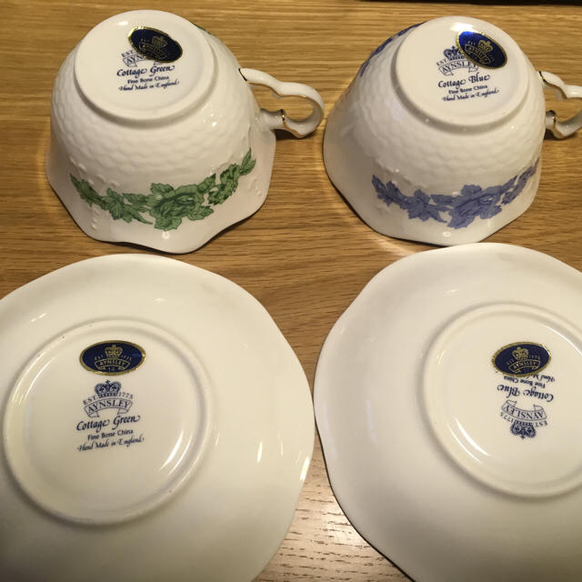 Aynsley China(エインズレイ)のアビー様専用です☆☆エインズレイ  カップ&ソーサー 2客セット インテリア/住まい/日用品のキッチン/食器(食器)の商品写真