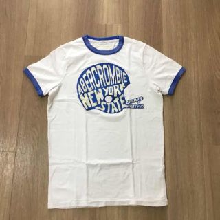 アバクロンビーアンドフィッチ(Abercrombie&Fitch)のサイズM 【新品本物】アバクロンビー&フィッチ白/blue (Tシャツ/カットソー(半袖/袖なし))