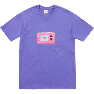 シュプリーム(Supreme)のLサイズ Supreme TV TEE light purple(Tシャツ/カットソー(半袖/袖なし))