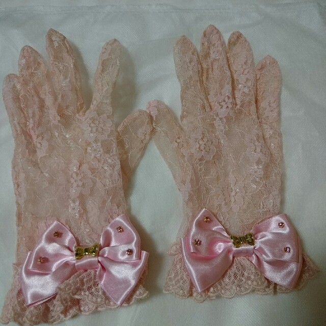 Angelic Pretty(アンジェリックプリティー)のAngelicpretty ピンクレース手袋  レディースのファッション小物(手袋)の商品写真