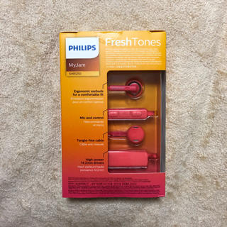 フィリップス(PHILIPS)の新品同様 フィリップス ブルートゥースイヤホン（ピンク）　SHB5250PK(ヘッドフォン/イヤフォン)
