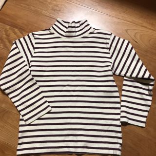 ムジルシリョウヒン(MUJI (無印良品))の無印ボーダーハイネックTシャツ(Tシャツ/カットソー)