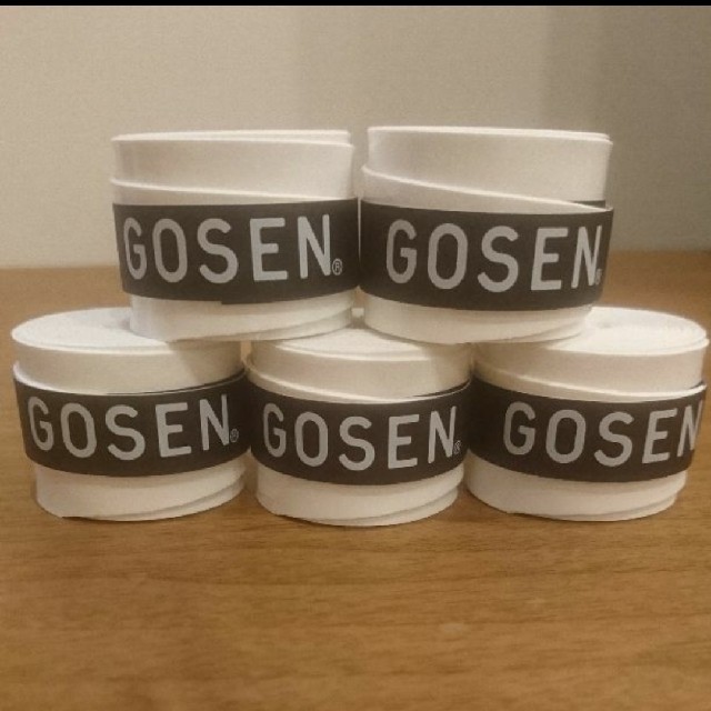 GOSEN(ゴーセン)のGOSEN グリップテープ ５個 白色 スポーツ/アウトドアのテニス(その他)の商品写真