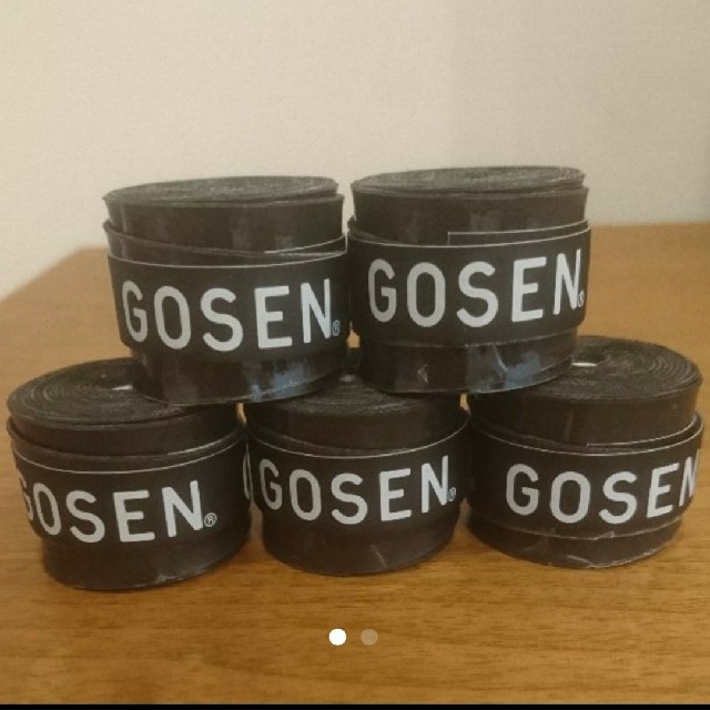 GOSEN(ゴーセン)のGOSEN グリップテープ ５個 黒色 スポーツ/アウトドアのテニス(その他)の商品写真