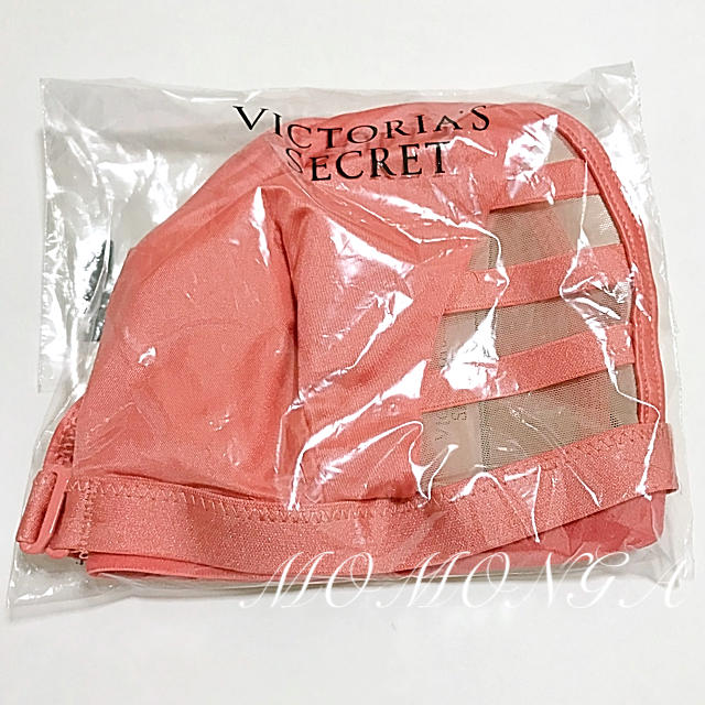 Victoria's Secret(ヴィクトリアズシークレット)の新品 Victoria's secret サテン ブラレット サーモンピンク S レディースの下着/アンダーウェア(ブラ)の商品写真