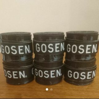 ゴーセン(GOSEN)のGOSEN グリップテープ ６個 黒色(その他)