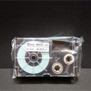 カシオ(CASIO)のカシオ　ネームランド　テープカートリッジ　黒文字　白テープ　18mm CASIO(オフィス用品一般)