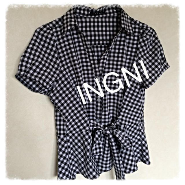 INGNI(イング)のINGNI ギンガムチェックトップス レディースのトップス(Tシャツ(半袖/袖なし))の商品写真