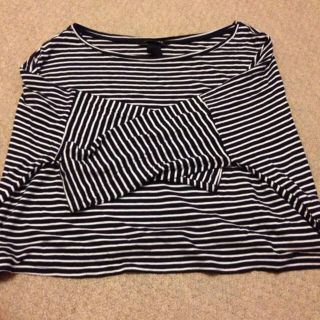 エイチアンドエム(H&M)のH&M☆クロップド丈ボーダー(カットソー(長袖/七分))