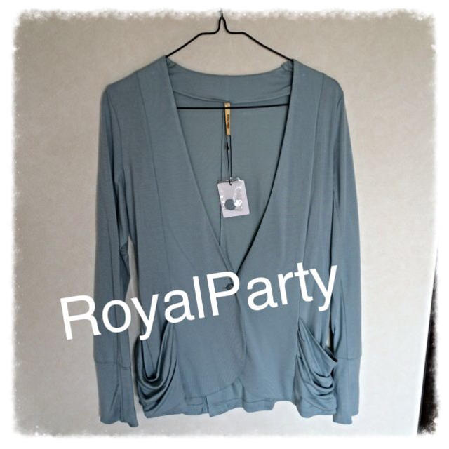 ROYAL PARTY(ロイヤルパーティー)のROYALPARTY ブルーカーディガン レディースのトップス(カーディガン)の商品写真